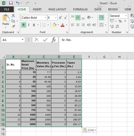 Copy Tables from PDF to Excel