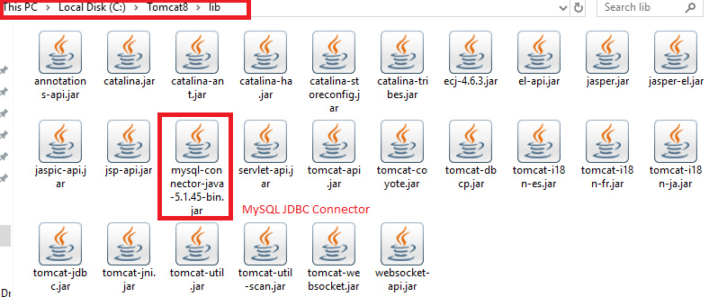 Configuring Tomcat MySQL JDBC Driver on Windows