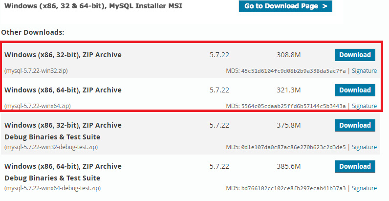 installing mysql 5.5 5.6 5.7