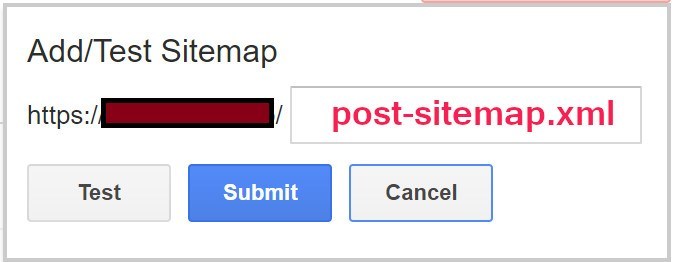 enter sitemap address manually in google search console