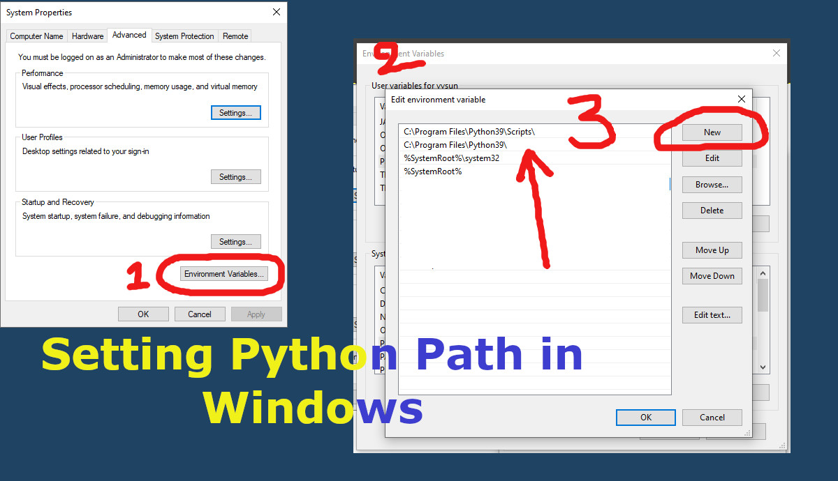 Adding Python PATH to Windows Environment Variables