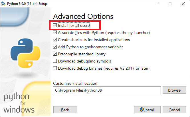 python installation in windows 10