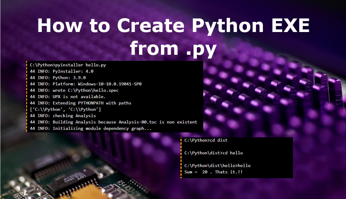 How To Create Python Executable File exe From py File In Windows 10 