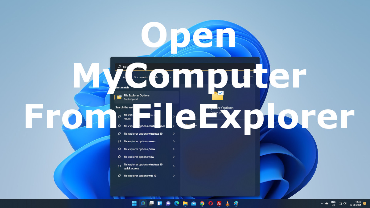 How to Open My Computer from File Explorer on the Taskbar in Windows 11 ...