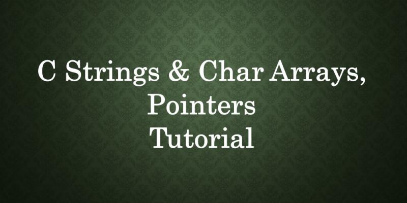 c string char arrays tutorial