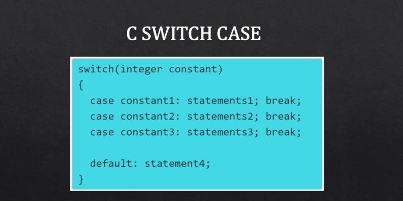 c switch case syntax usage examples tutorial