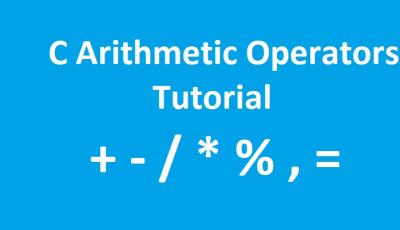 c arithmetic operators tutorial