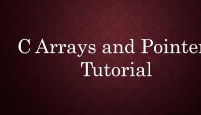 c tutorial on arrays and pointers